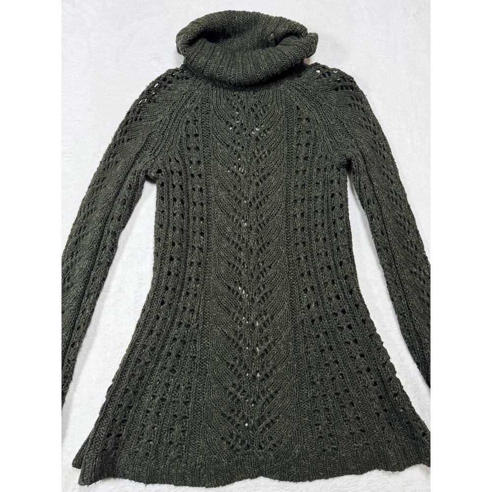 Sleeping on Snow Anthropologie Sweater Womens S/P Eldora Tunic Green Moss